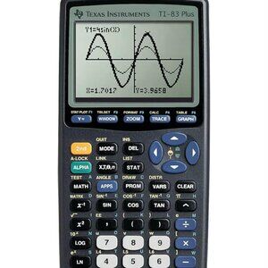 Texas Instruments TI-83 Plus Graphing Calculator, Gray, Standard